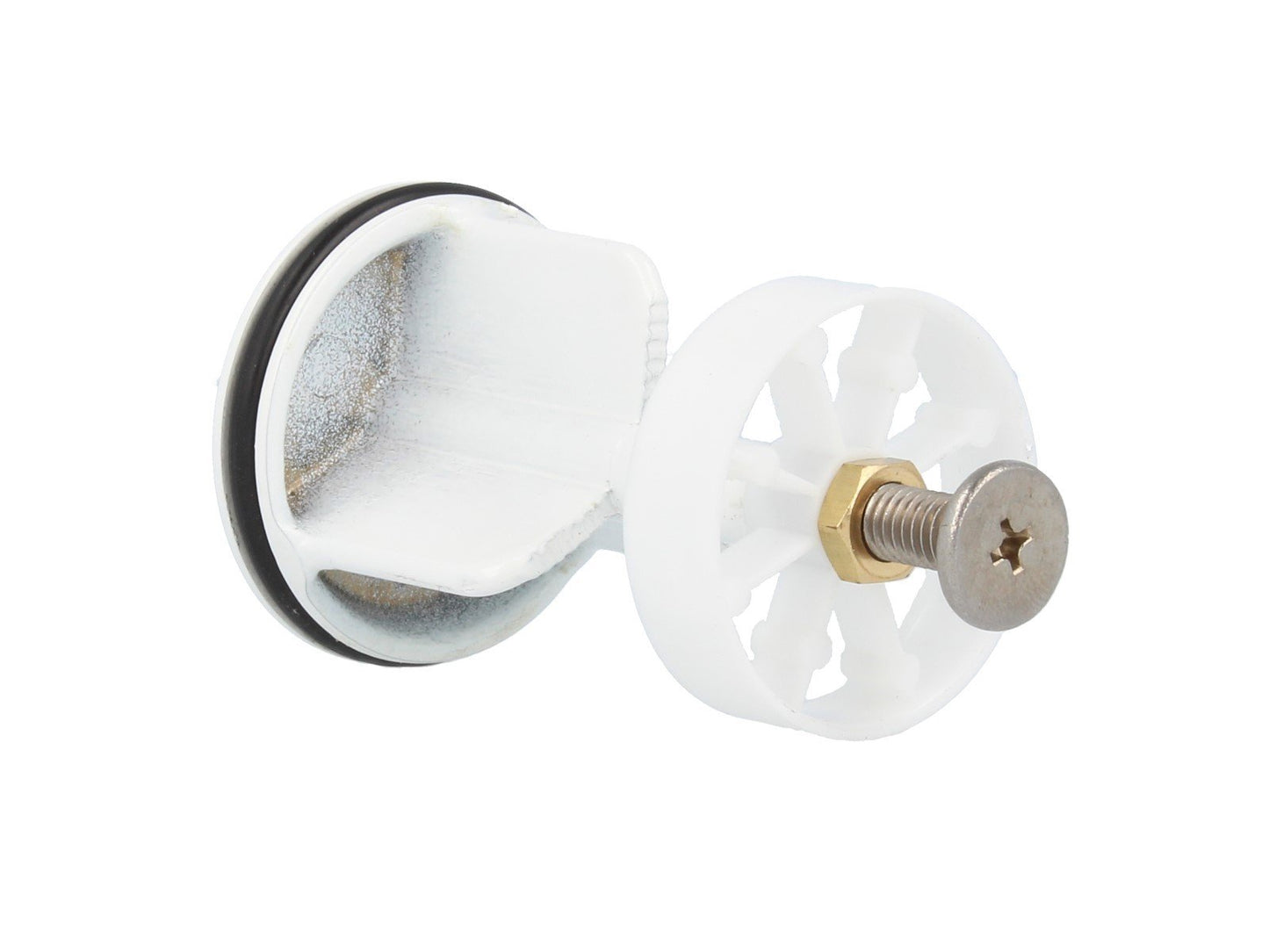 Tecuro Eccentric Plug Diameter 40 mm White Ral 9016, Drain Plug Insert for Drain Cover Hair Catcher