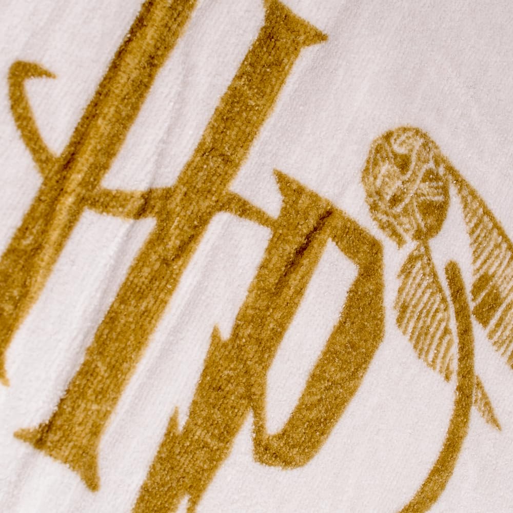 Groovy Uk Harry Potter Golden Snitch Bath Towel, 150 cm Length x 75 cm Width, White