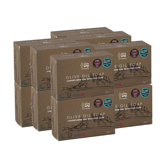 Little Soap Olive Oil Soap Bar 12pk - Vegan, Cruelty Free, No SLS or Parabens, Mediterranean Range, Bar of Soap Perfect for Sensitive Skin, Natural