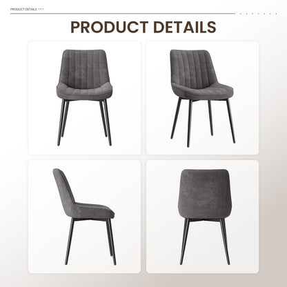 COLAMY Velvet Dining Chairs Set of 4, Velvet Chairs for Dining Room with Metal Legs and Thick Seat Cushion