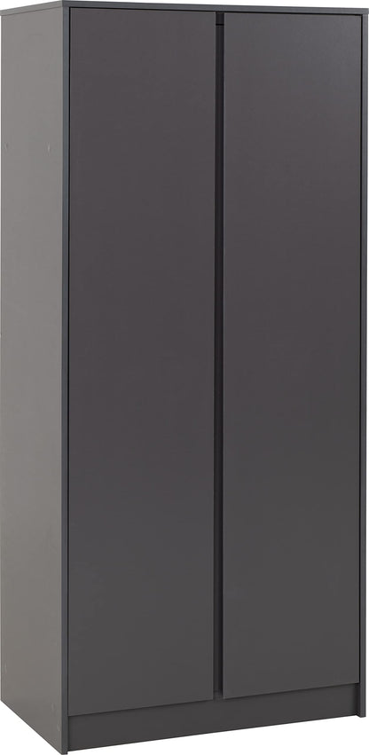 Seconique Malvern 2 Door Wardrobe in Grey
