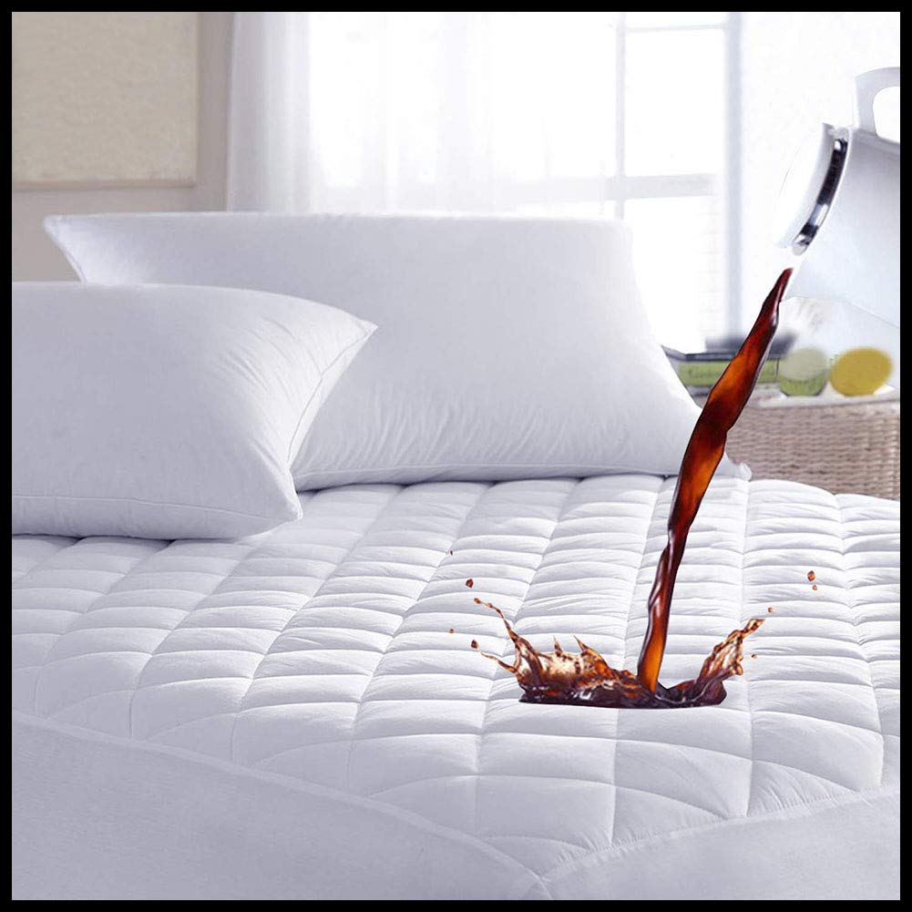 MAS International Ltd Quilted Super King Mattress Protectors - Hypoallergenic Deep Fitted Mattress Cover for Bed