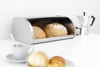 Brabantia Roll Top Bread Bin - Matt Steel, 348921