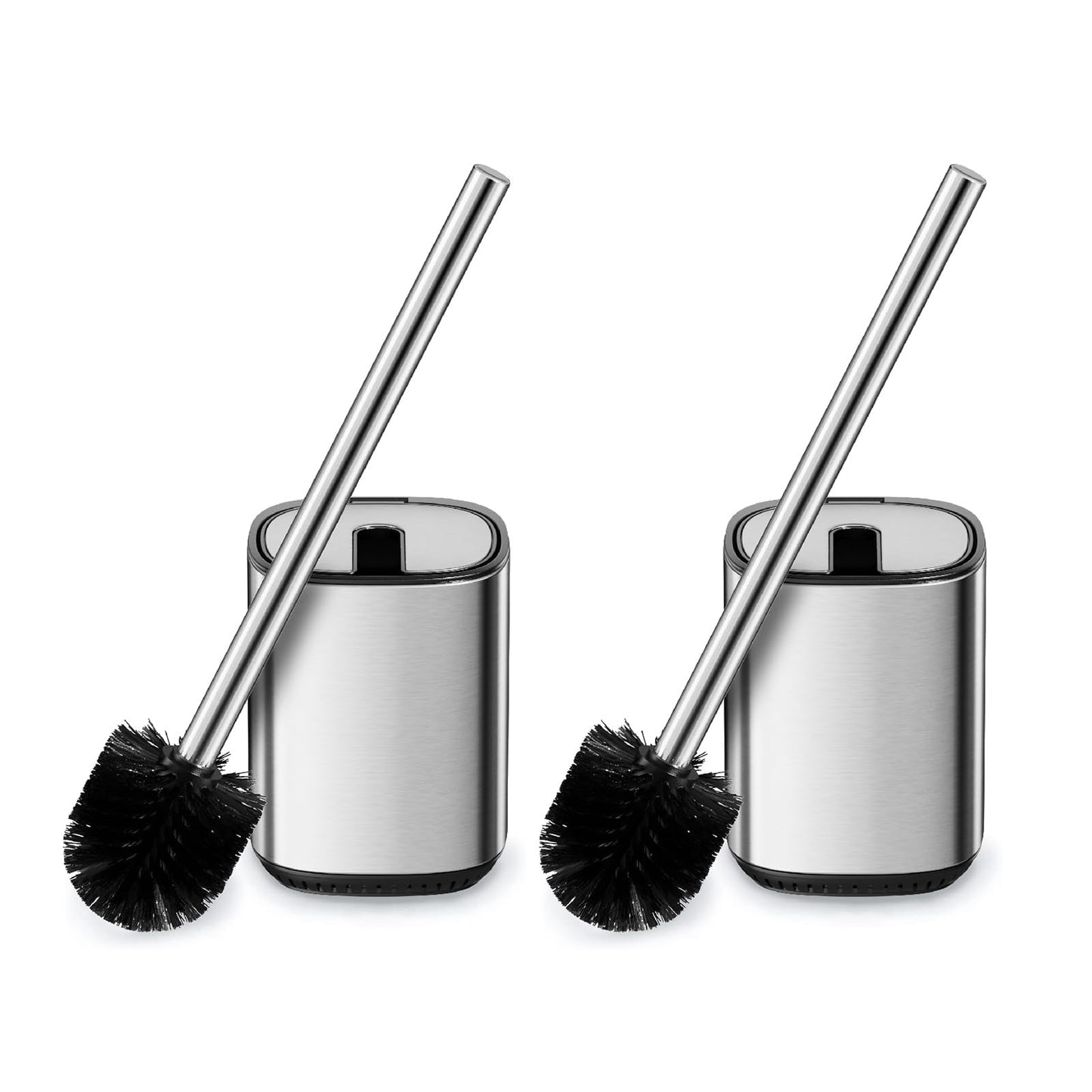 Sleek Toilet Brush Holder Set Toilet Bowl Brush Stainless Steel Automatic Open lid Toilet Bowl Cleaner Brush with Durable Bristle Head Toilet