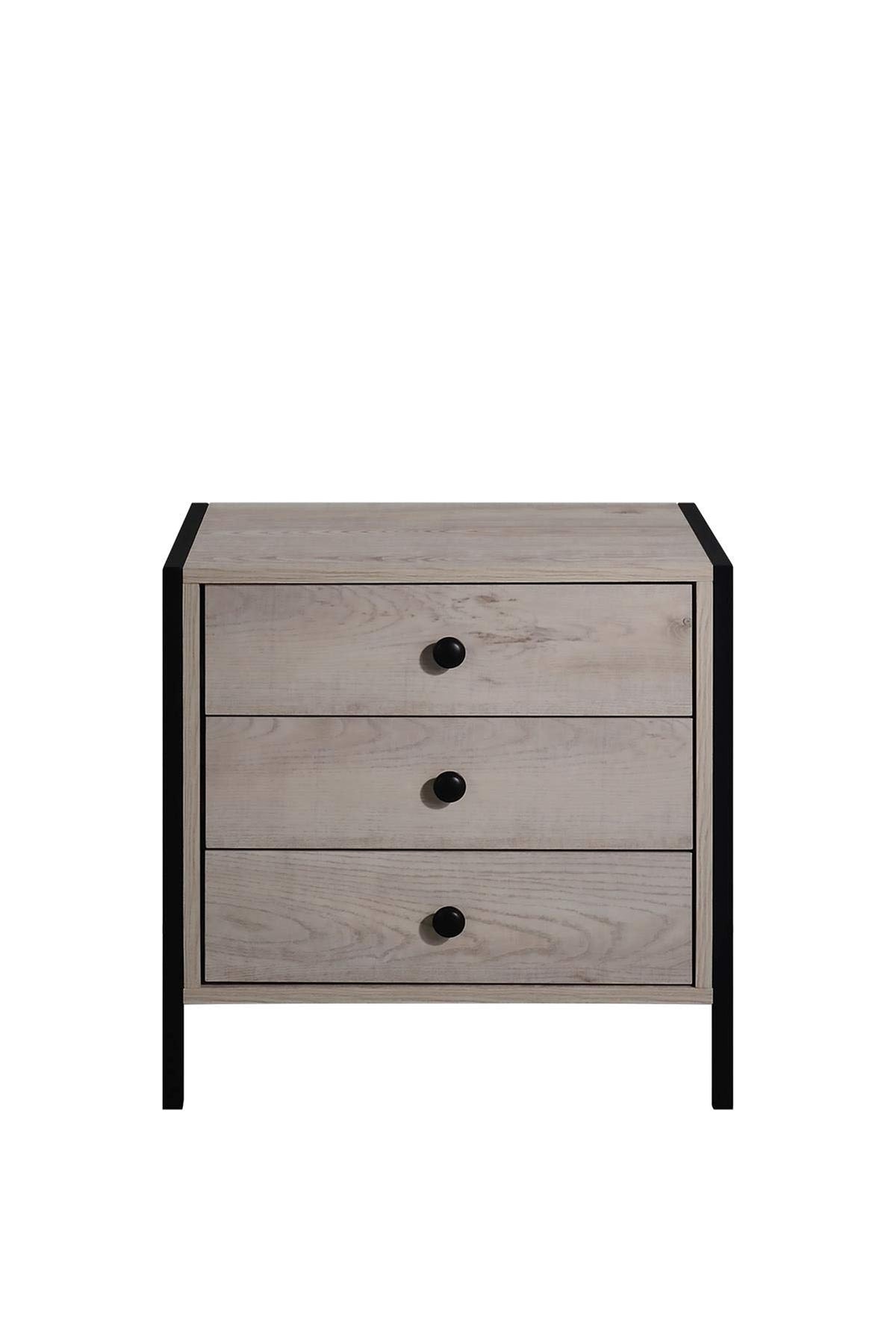 Timber Art Design UK Zahra 3 Drawer Chest Bedside Cabinet Storage Unit Nightstand Table Modern Furniture for Living Room, Bedroom