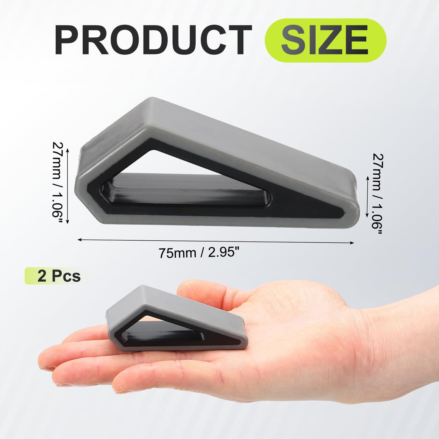 PATIKIL Laptop/Computer Keyboard Stand, 2-Pack Laptop Notebook Holder Portable Ventilated Anti-Slip for Desk Compact Cooling Notebook/Tablet, Gray