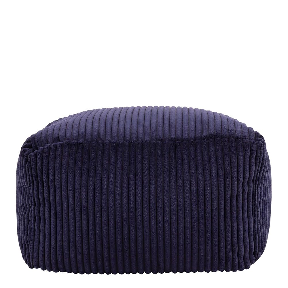icon Amara Small Cord Bean Bag Footstool with Filling Included, Blue