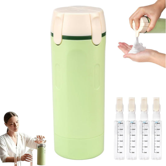 4 In 1 Travel Bottle Dispenser,Travel Pump Bottles For Toiletries,Portable T-ravel Essentials,Leak Proof Design Squeeze Bottles,Multifunctional