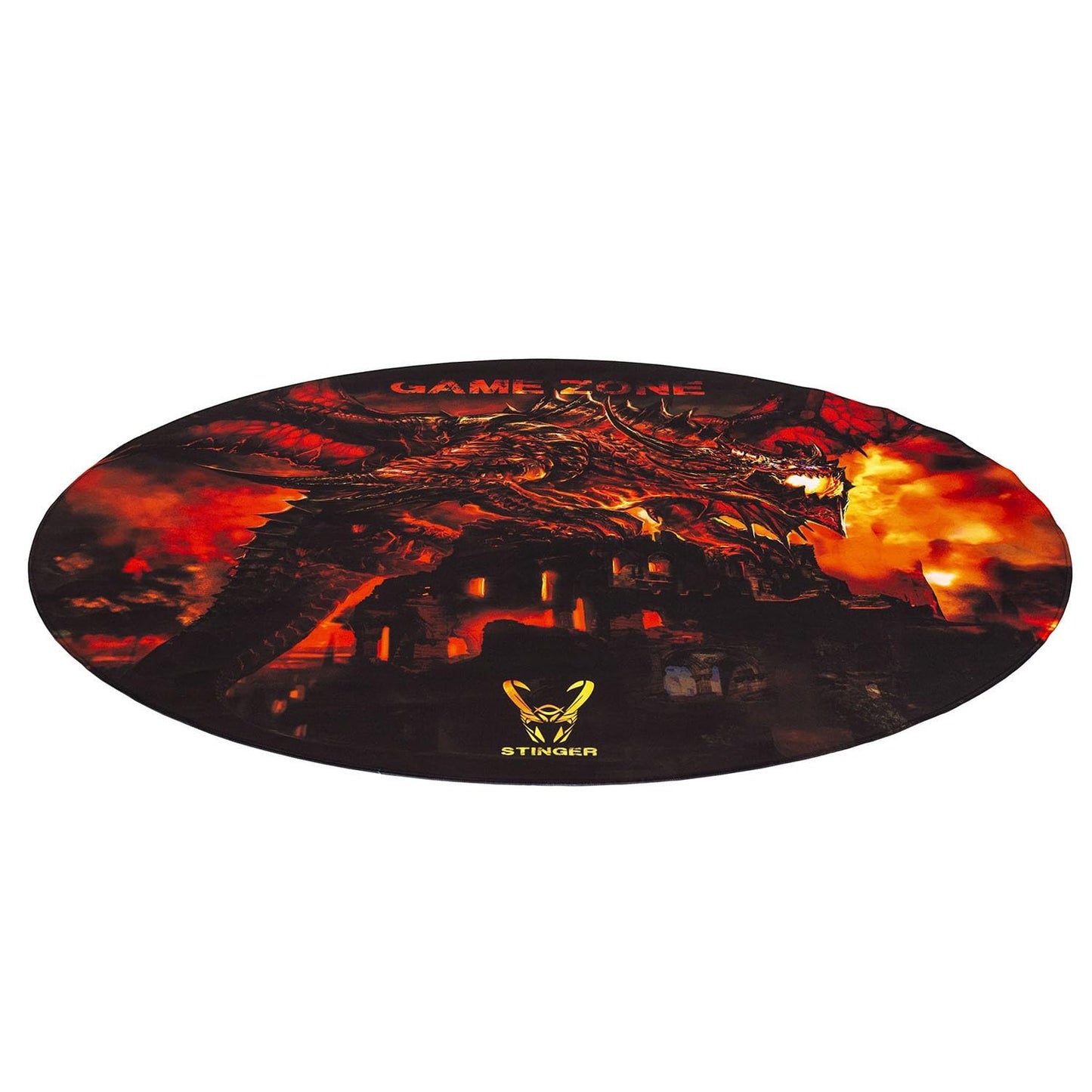 Woxter Stinger Floorpad Red Gaming Floor Mat, Floor Protector Mat, Waterproof, Washable, 100% Microfiber, Diameter 120cm, Red