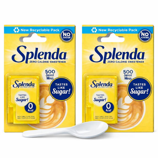 Splenda Sweet Minis Sweetener Tablets | Zero Calorie Sucralose | 1000 Count (2 x 500) | Sugar-Free & Pocket-Sized | Includes Reusable Tea Spoon |