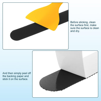 sourcing map 24pcs Non-Slip Bathtub Stickers, Anti Slip Shower Stickers Showers Treads Adhesive Decals with Scraper for Bath Tub Shower Stairs