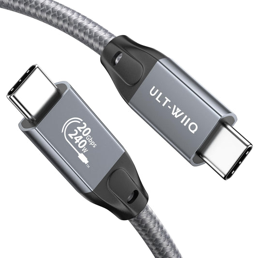 USB C to USB C Cable, 20Gbps USB Type C Data Transfer Cable, PD 240W 5A, 4K@60Hz Video and E-Marker for Thunderbolt 4 MacBook, Dell XPS, iPad Pro,