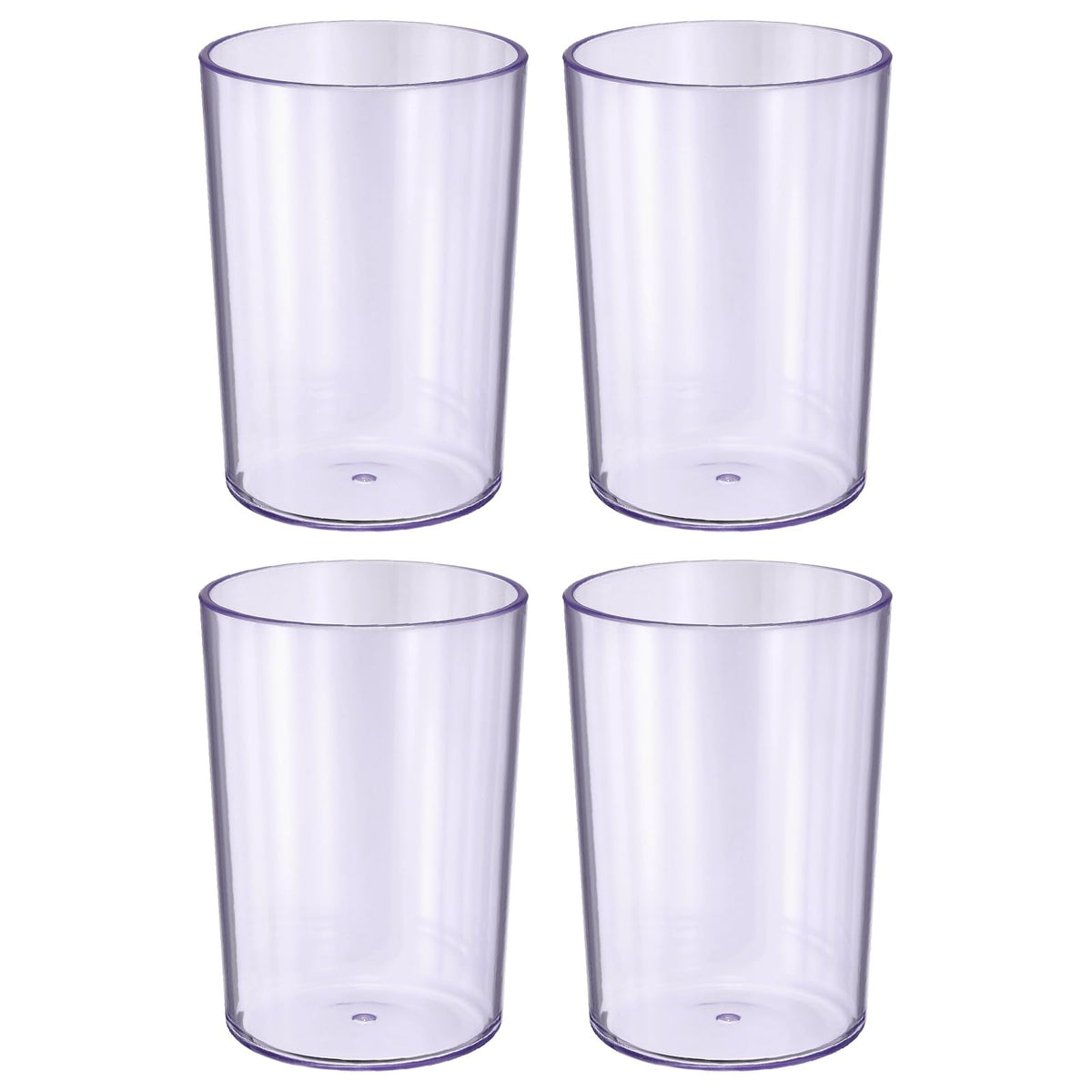 sourcing map 4Pcs Bathroom Tumbler, 350ml 11.83 Oz Toothbrush Cups Unbreakable Solid Color Plastic Mouthwash Cup Stackable Reusable Tumbler for