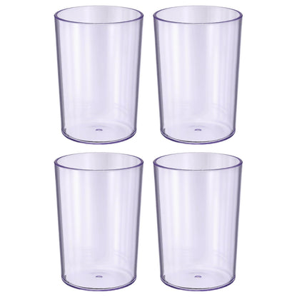 sourcing map 4Pcs Bathroom Tumbler, 350ml 11.83 Oz Toothbrush Cups Unbreakable Solid Color Plastic Mouthwash Cup Stackable Reusable Tumbler for