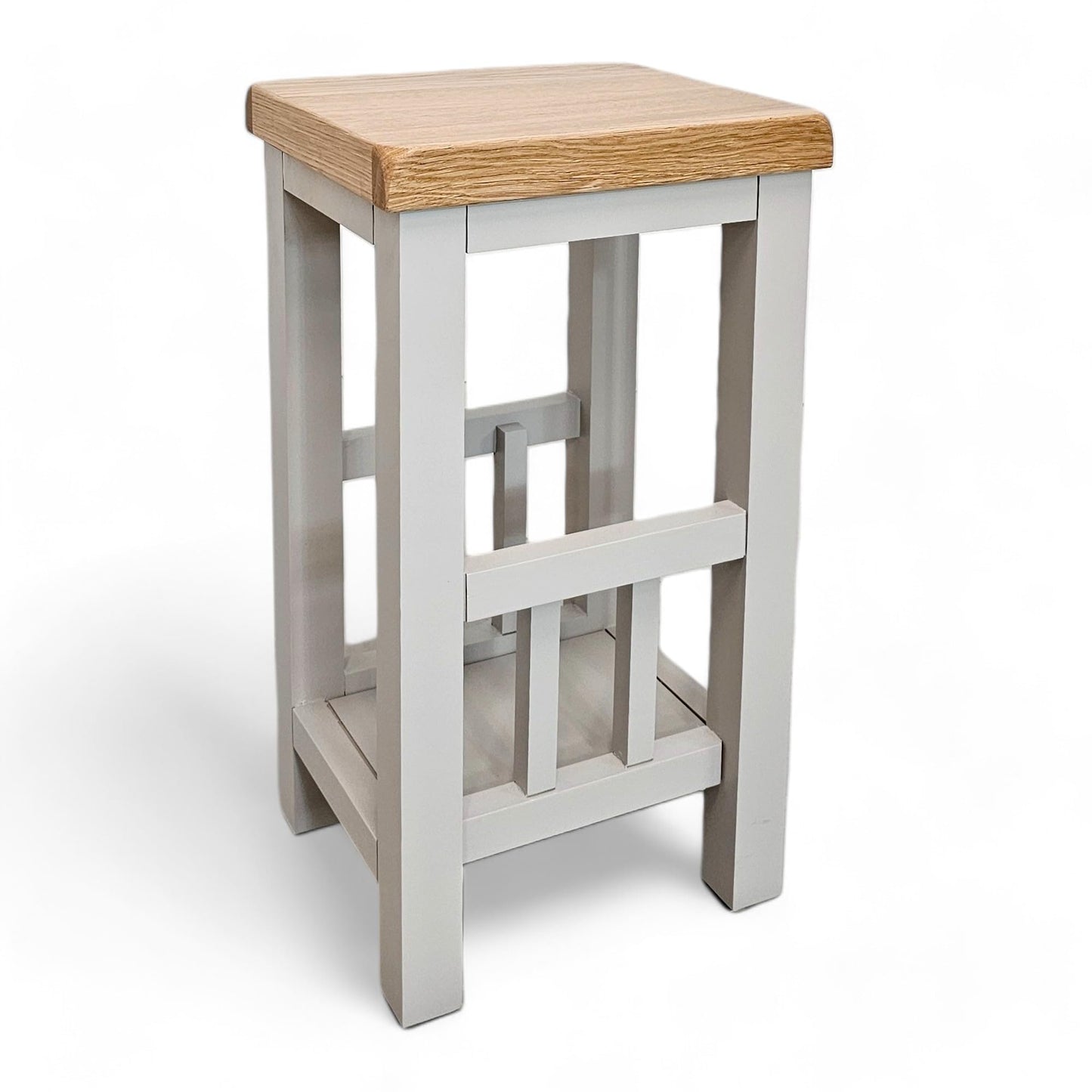 GROFurniture Cashmere Grey Side Table, Painted Grey End Table for Living Room, Slim Side Table or Small Bedside Table for Bedroom - Ready Assembled