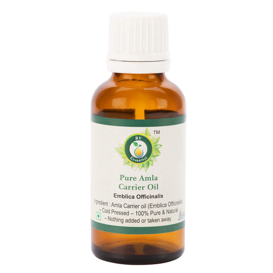 R V Essential Pure Amla Oil 30ml (1.01oz)- Emblica Officinalis (100% Pure and Natural Rare Herb Series)