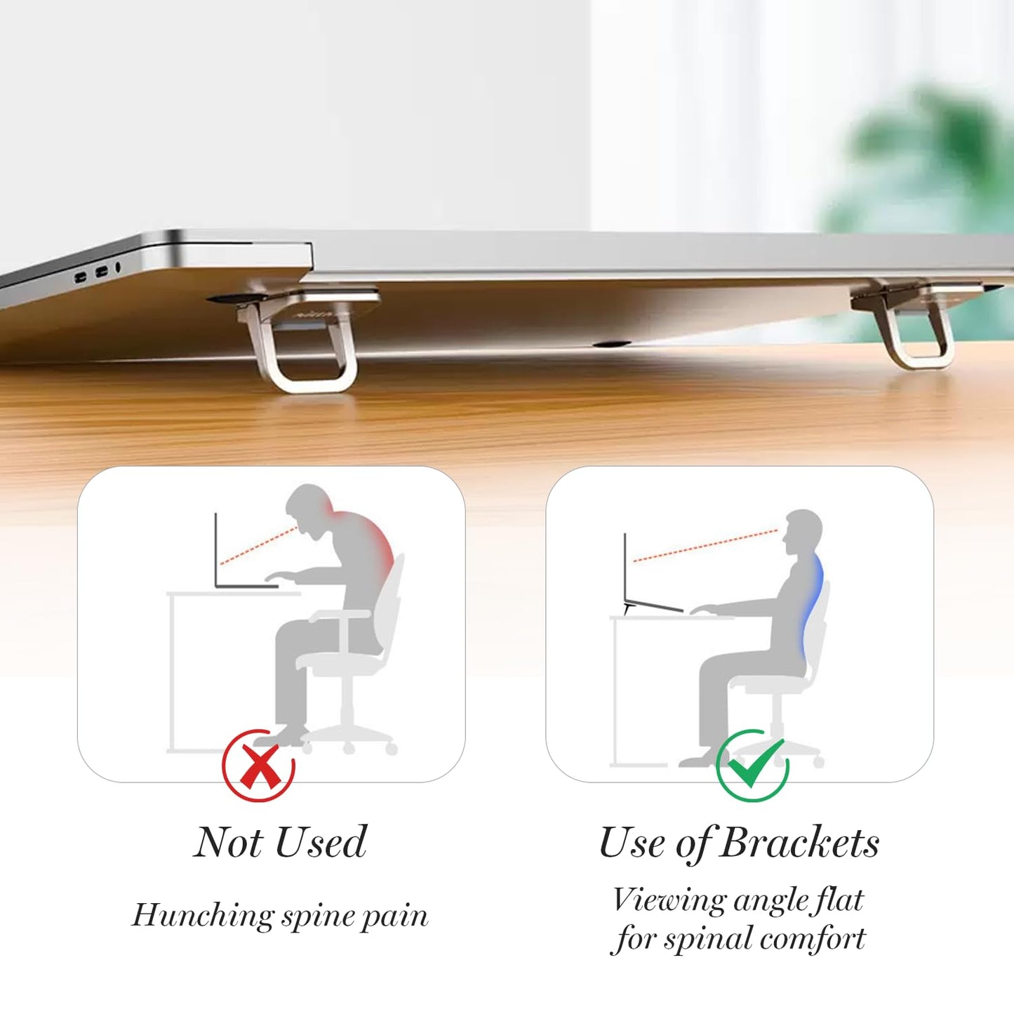 CENCERY 2 Pcs Keyboard Riser Computer Keyboard Stand Laptop Riser Keyboard Feet Double Keyboard Stand Laptop Stand Foldable Dual-Position Keyboard