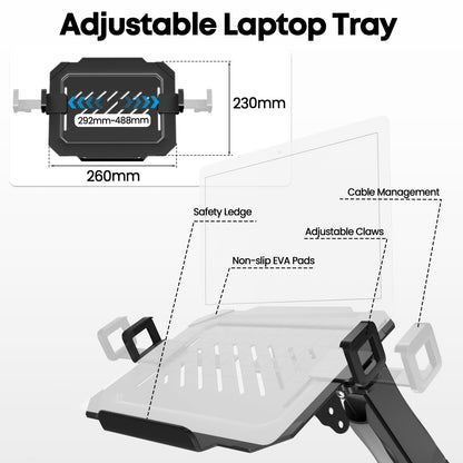 PUTORSEN Laptop Arm for up to 17 Inch Notebook, Holds up to 9 kg