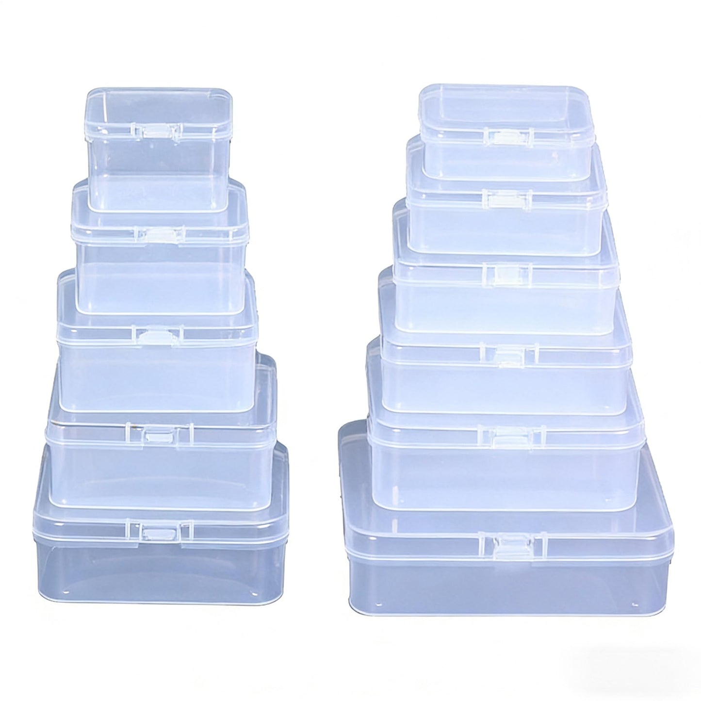 Wanyidaxing 10-pack of small clear plastic storage containers, small plastic containers with lids, jewelry, crafts, hardware