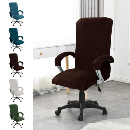 YushengTai Velvet Office Chair Cover, Chair Covers with Armrest, Office Chair Seat Cover, High Back Seat Cover, Gaming Chair Cover