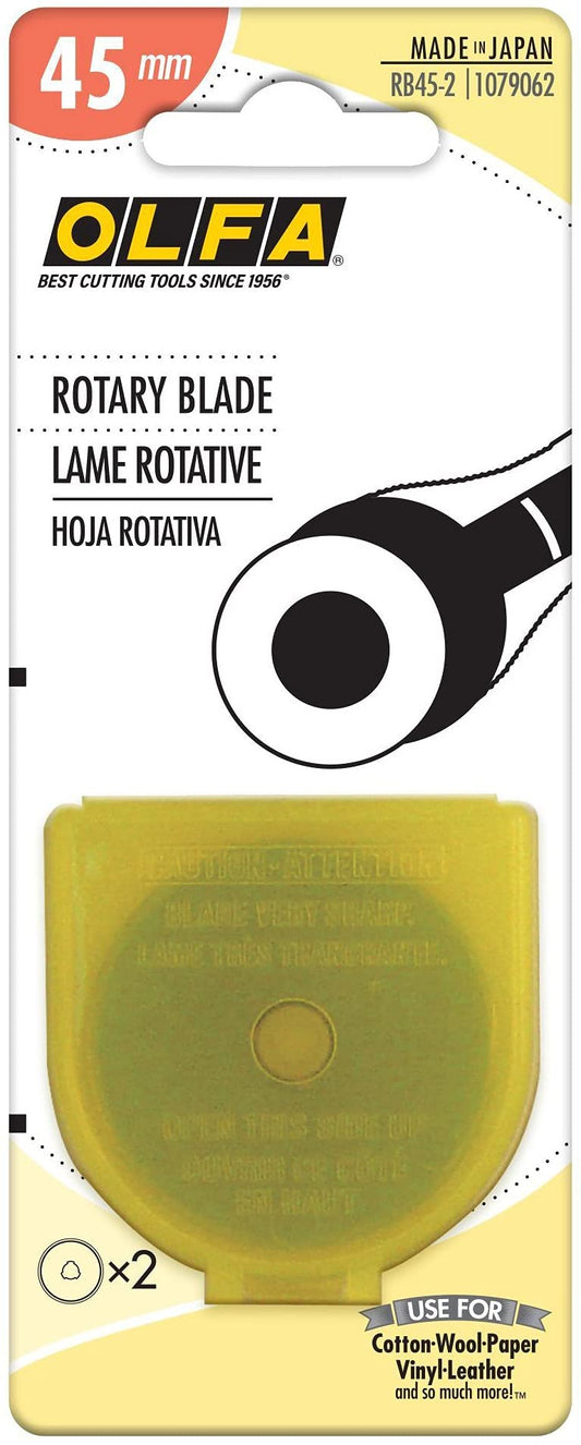 Olfa 45 mm Rotary Blade Refills, Pack of 2