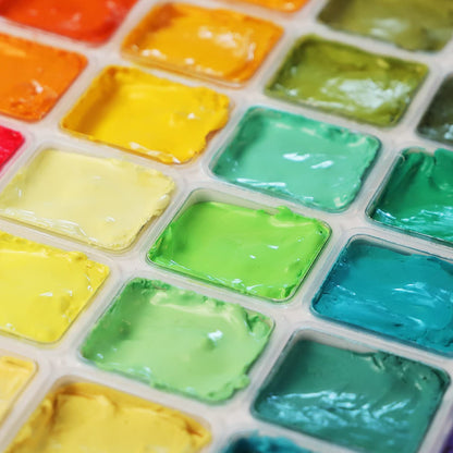 HIMI Gouache Paint Set, 56 Colours x 30ml/1oz with a Portable Carrying Case, Unique Jelly Cup Design, Non-Toxic, Guache Paint for Canvas Watercolor