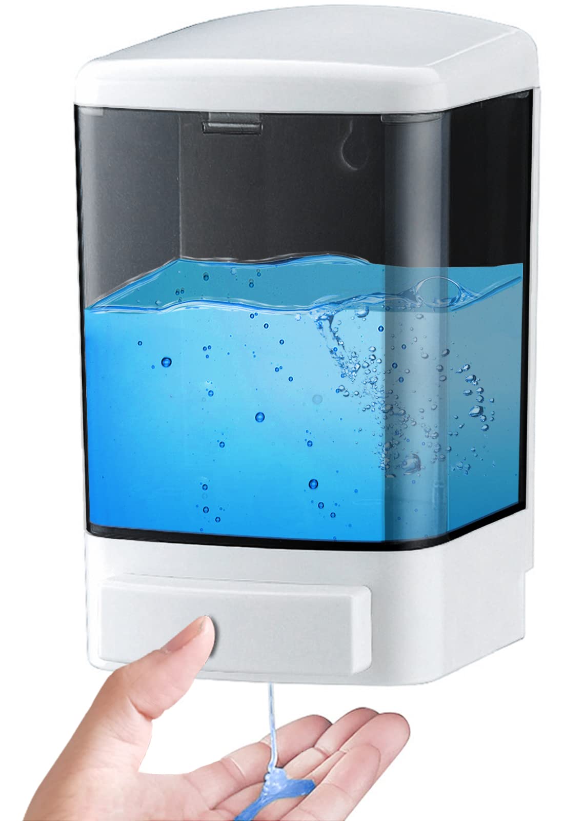 IEALODS Manual Soap Dispenser 33.8oz / 1000ml Wall Mounted Soap Dispenser Hand Commercial Soap Dispenser for Bathroom Kitchen Hotel Restaurant