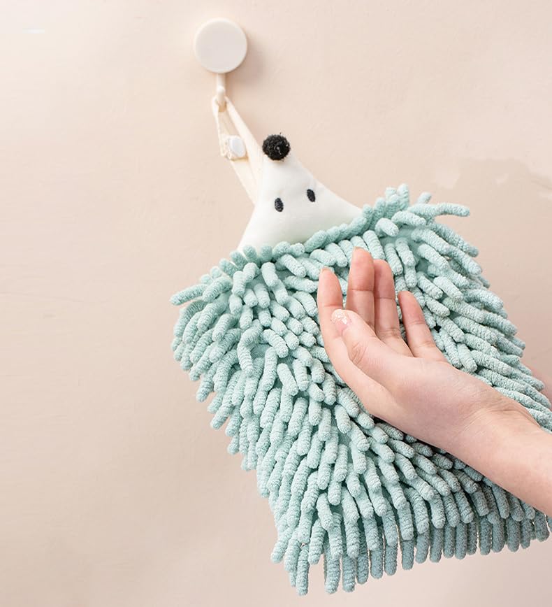 Microfibre Hand Towels, Soft Plush Small Hand Towel Quick-Drying Super Absorbent Chenille Hand Towels with Hanging Loop for Kitchen and Bathroom,Dry