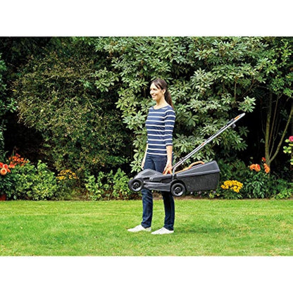 Black+Decker BEMW351GL2 Electric Lawnmower/Trimmer Kit (1,000 W, 32 cm Cutting Width, Triple Axial Cutting Height Adjustment, 35 L Grass Catcher Container, Includes 200 W Single-Handed Grass Trimmer)