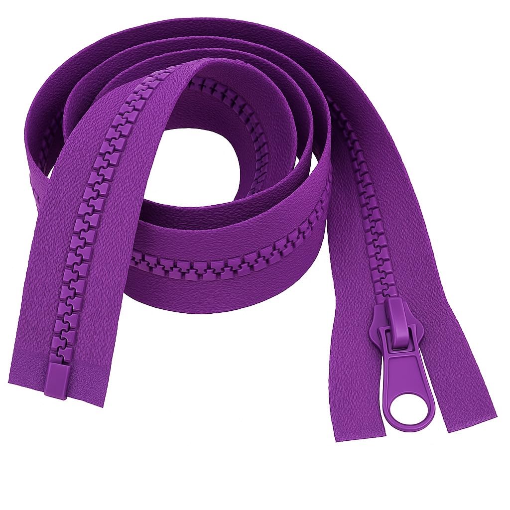 24" (61cm) Purple Chunky Zip - Heavy-Duty Open-Ended Separating