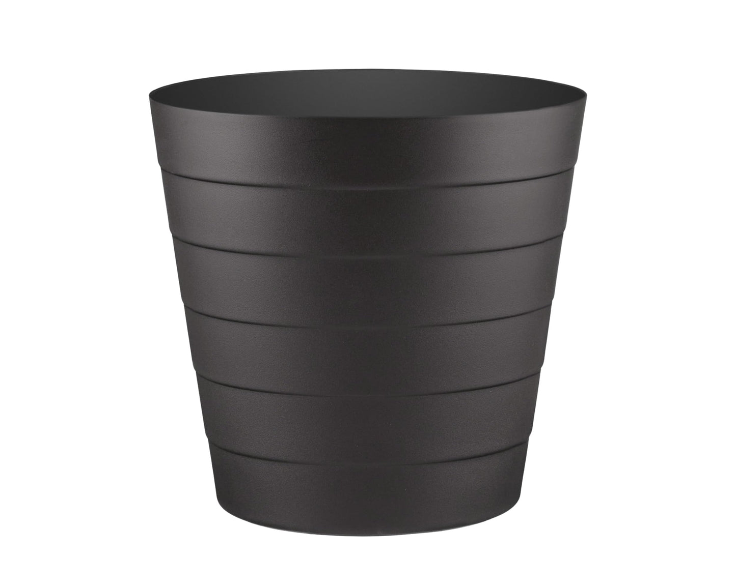 Zuvo Waste Paper Bin 8L, Wave Design Bin for Bedroom and Office, Black