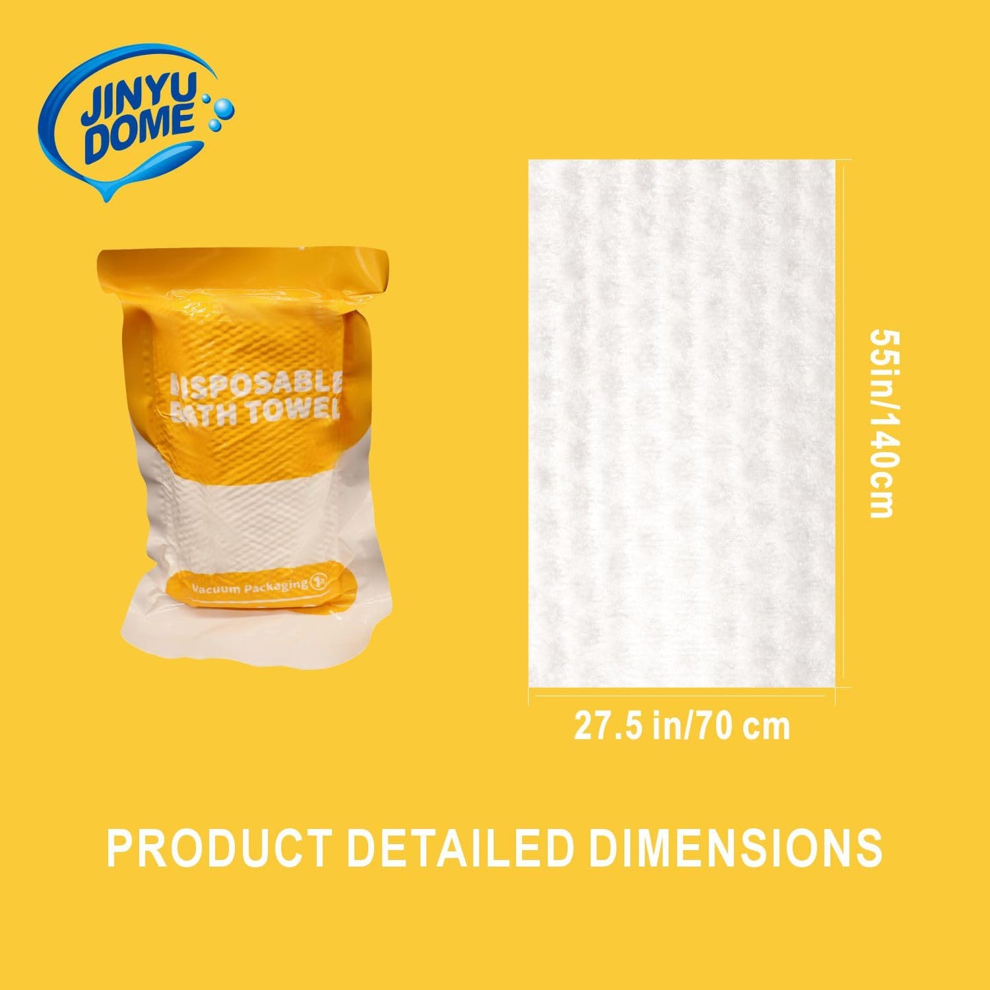 JINYUDOME Disposable Bath Towel, Big Shower Towels, Portable Package for Travel,Hotel, Trip, Camping Use. Soft and Large Luxury Body Towels