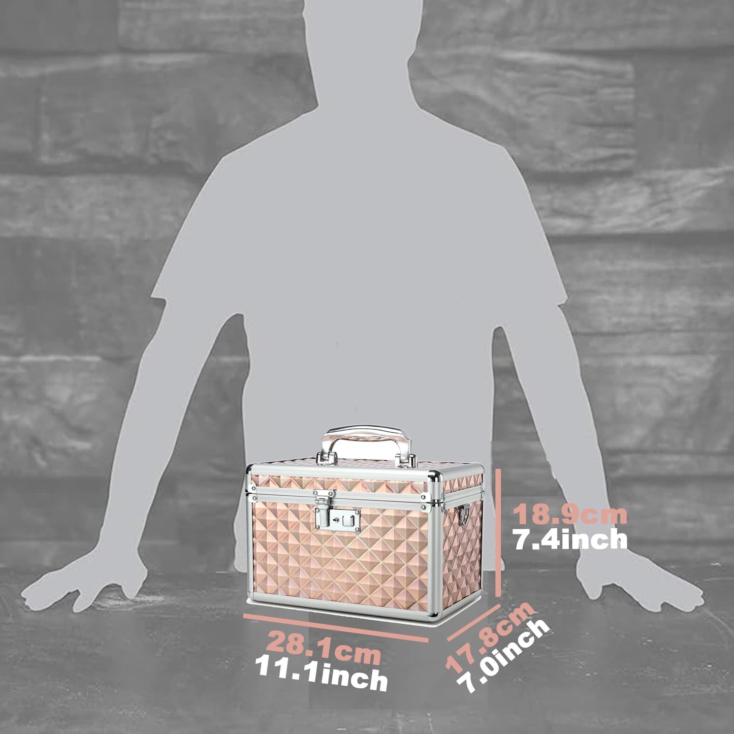 HEWEI WORKS Medication LockBox with Key, Lockable Medicine Storage Box, Security Lock Box, Medical Organizer