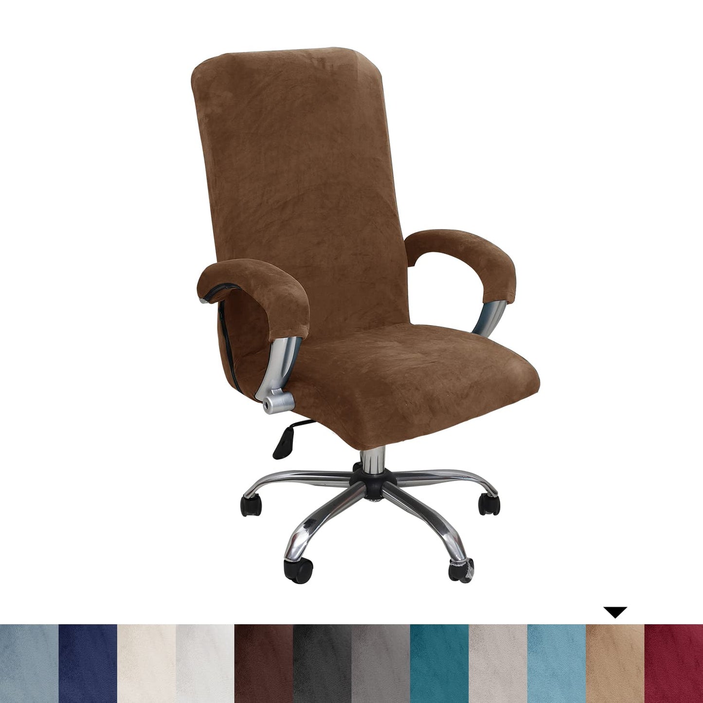 Bestenrose Velvet Office Chair Cover Stretch Computer Desk Armchair Covers