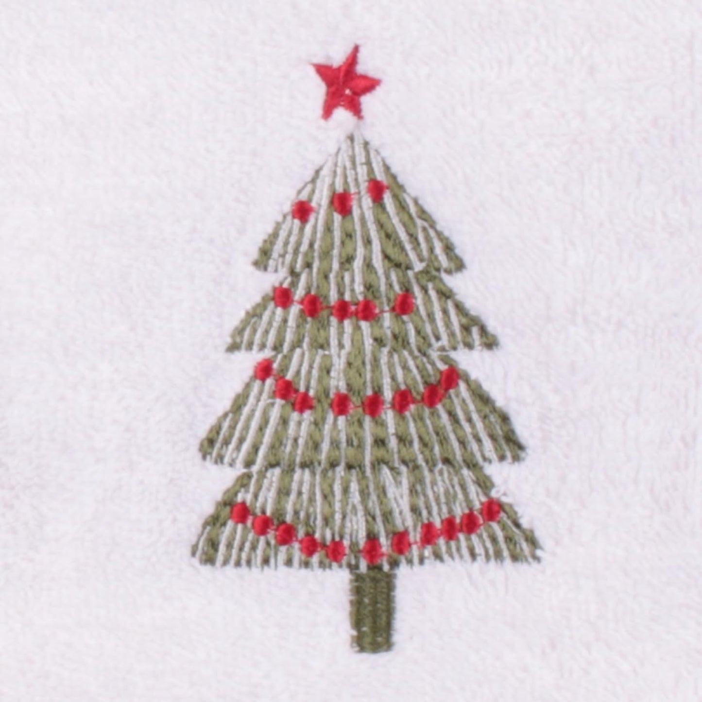 Fusion Christmas - Christmas Trees - 100% Cotton Hand Towel (2 pack) - 50 x 90cm in White, (CXLWETX2ZU)