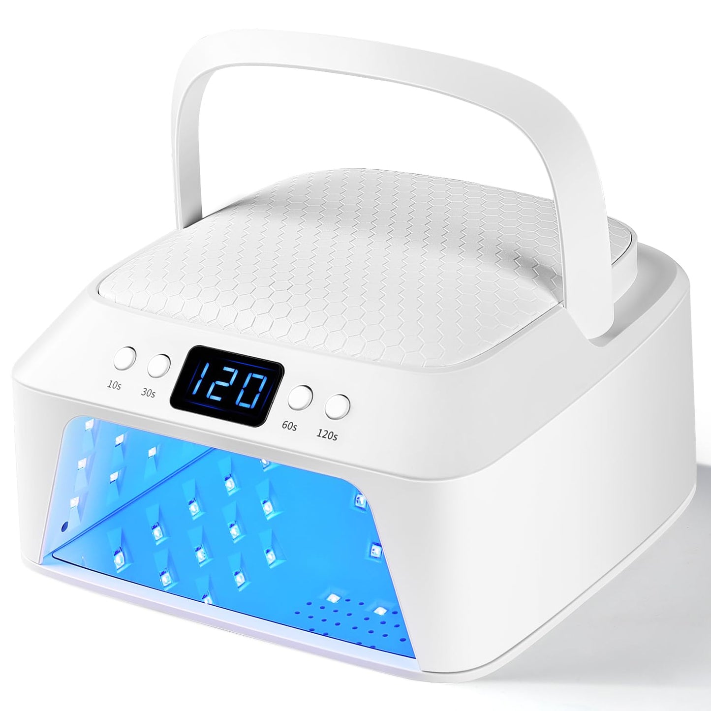JODSONE U V LED Nail Lamp Built-in Large Space Portable Handle Front and Rear Dual Display Professional Nail Lamp Fast Drying Gel Nail Polish