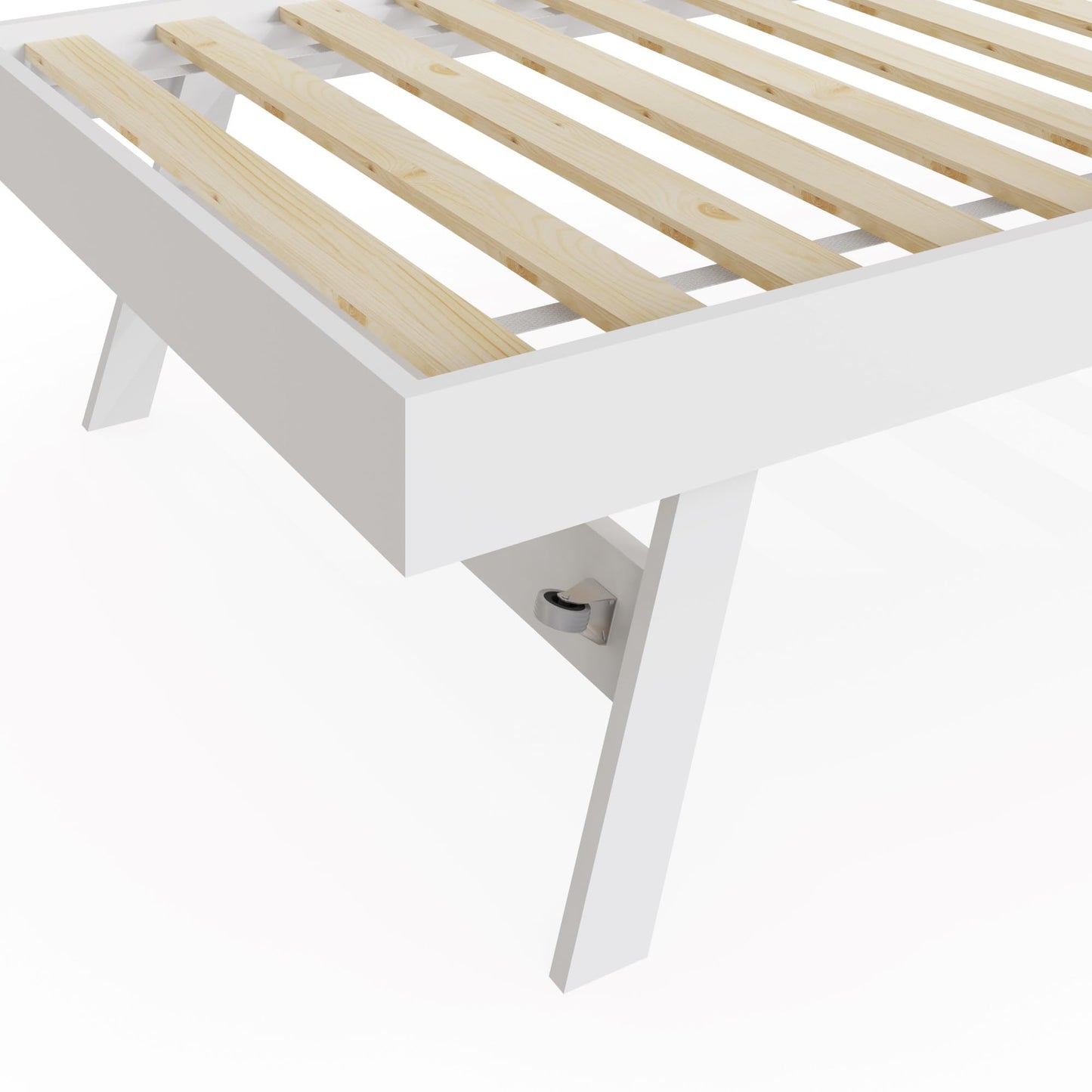 GFW Madrid Oak Wooden Day Bed with Trundle, Single 3ft Guest Bed Frame with Pull Out Underbed, Space Saving Bed for Kids & Guest Rooms