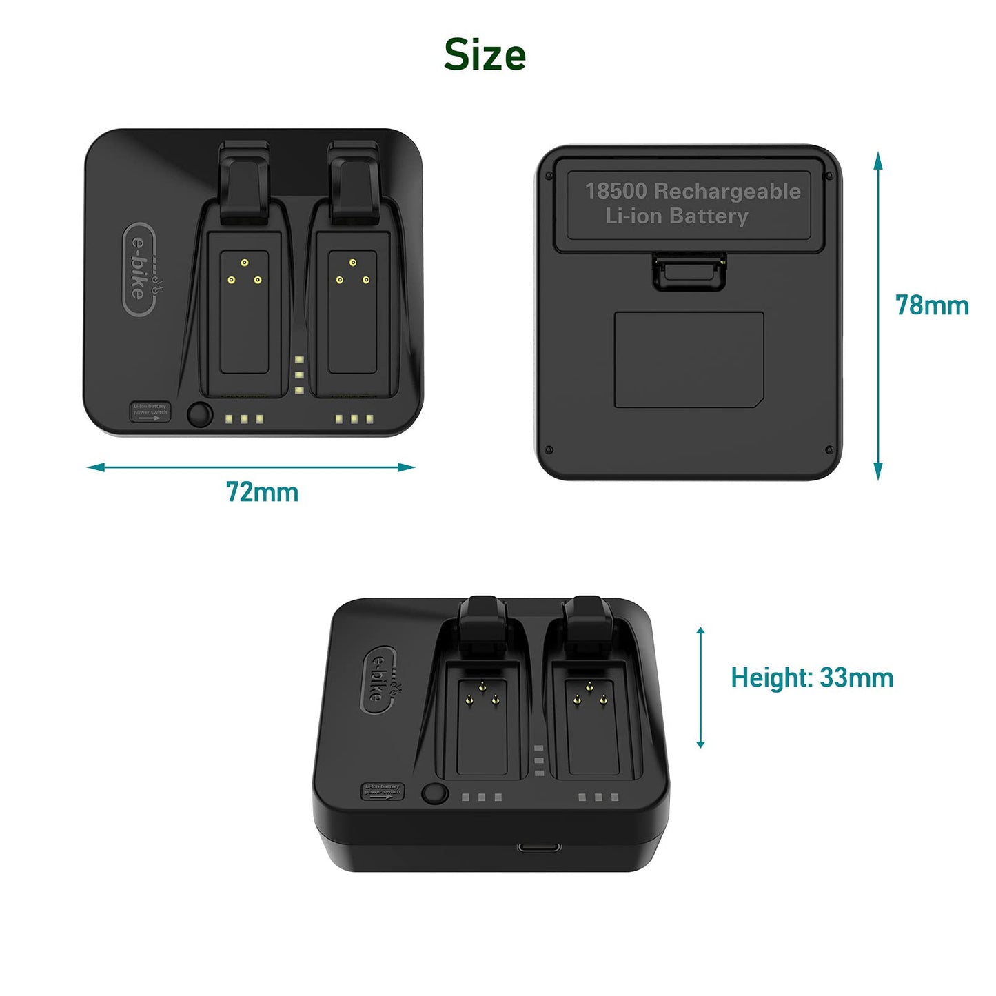 2-Port Battery Charger for SRAM Red eTap AXS Battery [Battery NOT Included]