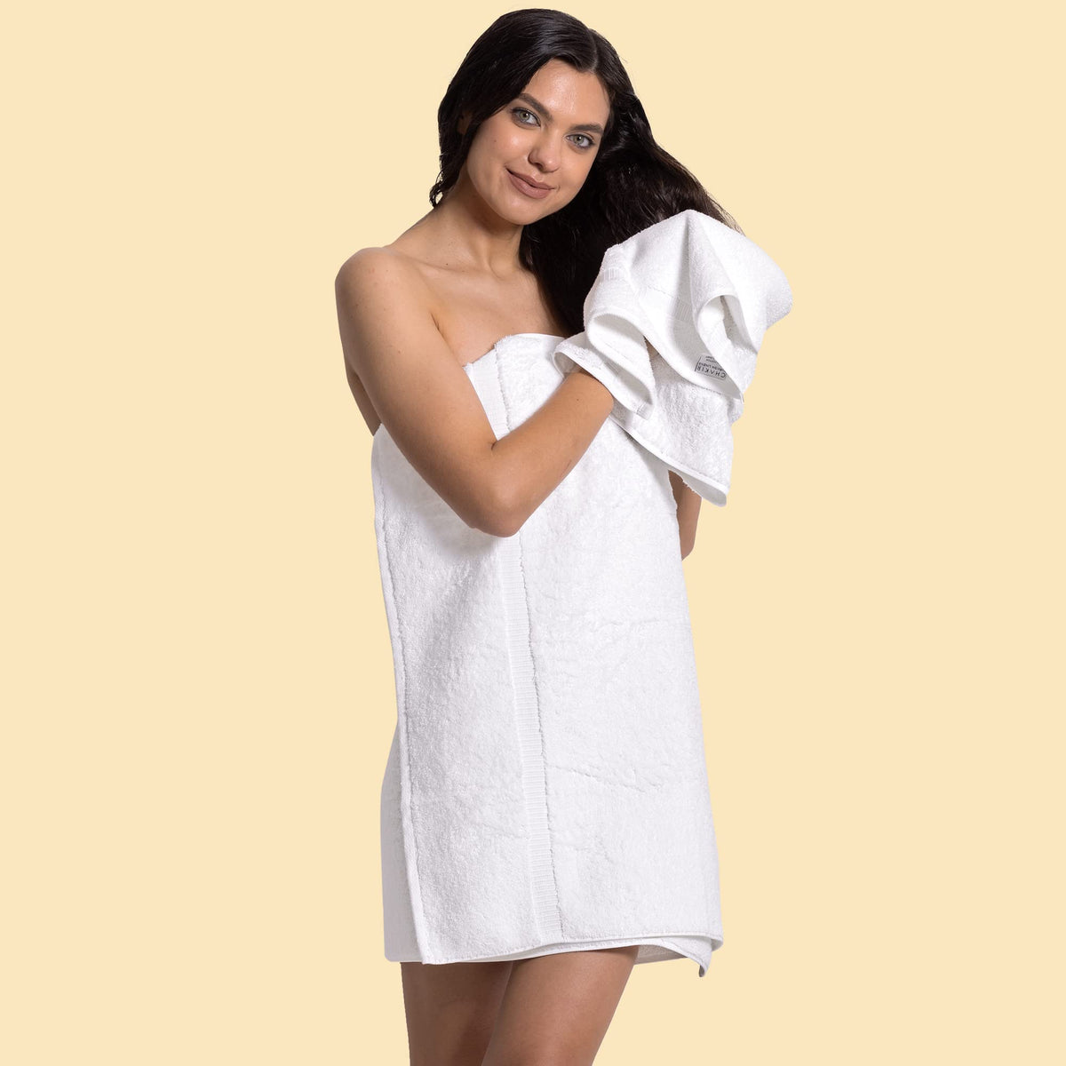 Chakir Turkish Linens 100% Cotton Premium Turkish Towels for Bathroom | 16'' x 30'' 4-Piece Hand Towel, White
