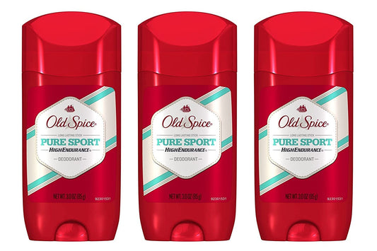 Old Spice Deodorant Stick, Pure Sport High Endurance, 3.0 oz Pack of 3)