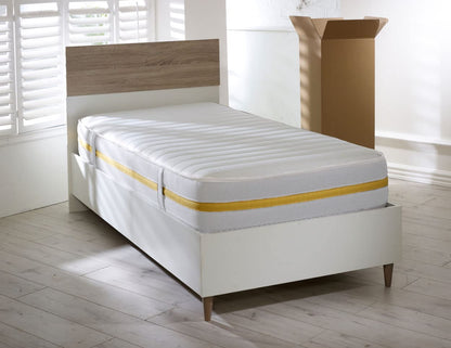 Starlight Beds Lunar Luxe White Sprung Hybrid Shorty Mattress