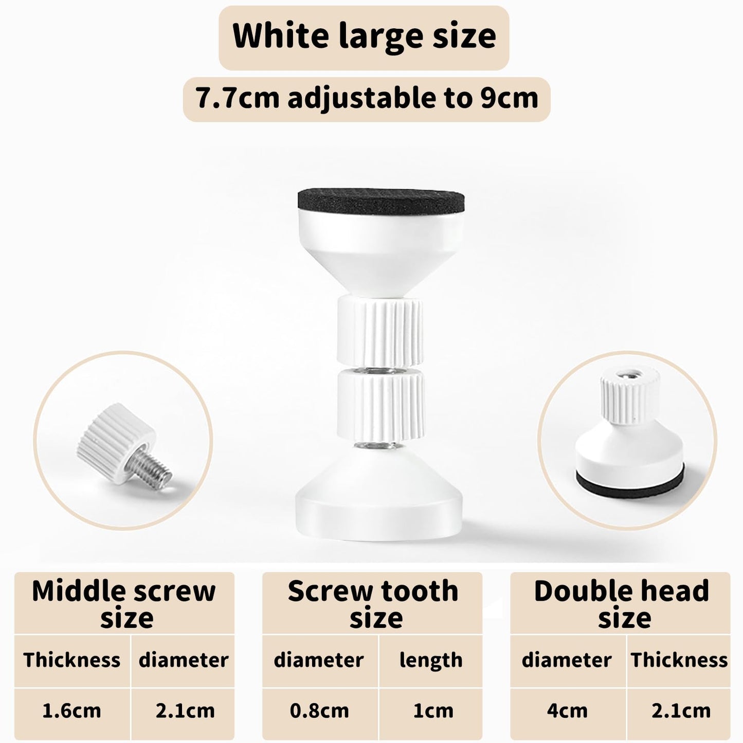 2 Pcs Adjustable Threaded Bed Frame Anti-Shake Tool,Headboard Stoppers,Bedside Antishake Telescopic Support Stabilizer Headboard Stopper Stabilizer