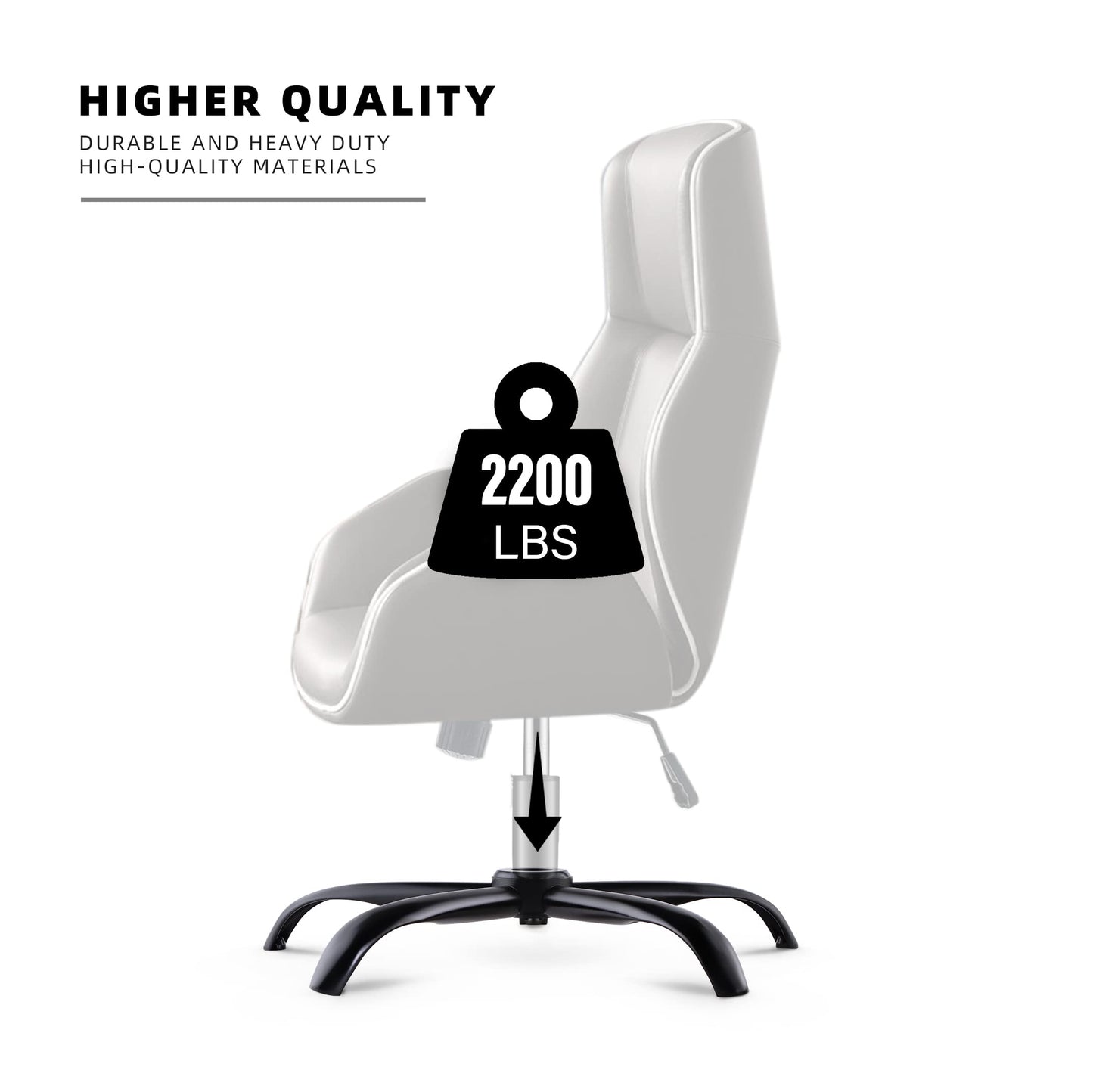 Sytopia Office Chair Base Replacement, Heavy Duty 28 Inch Chair Bottom Part, 2200 Lbs Capacity, Universal Caster and Gas Cylinder Size, Matte Black
