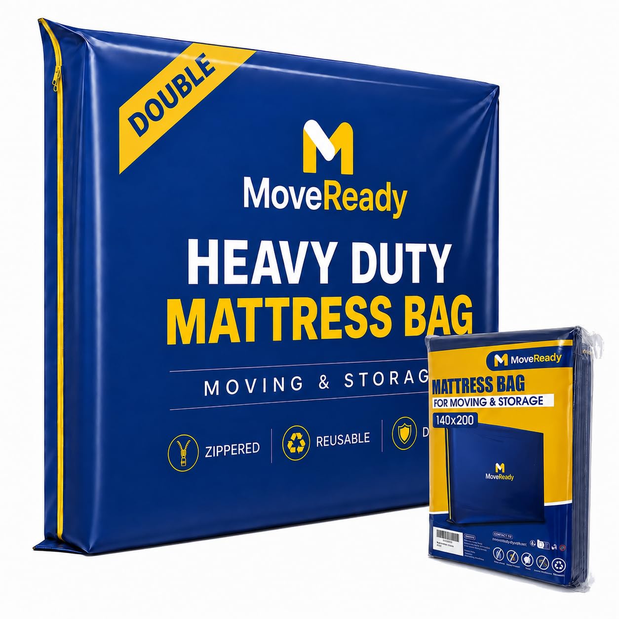 MoveReady Double Mattress Cover for Moving, Mattress Storage Bag