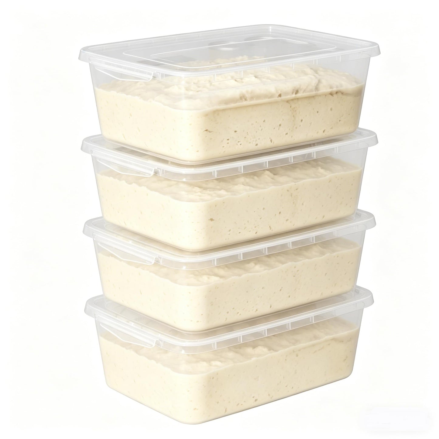Parlynies 4-Pack Proofing Container with 14 L Capacity, Dough Rising Box
