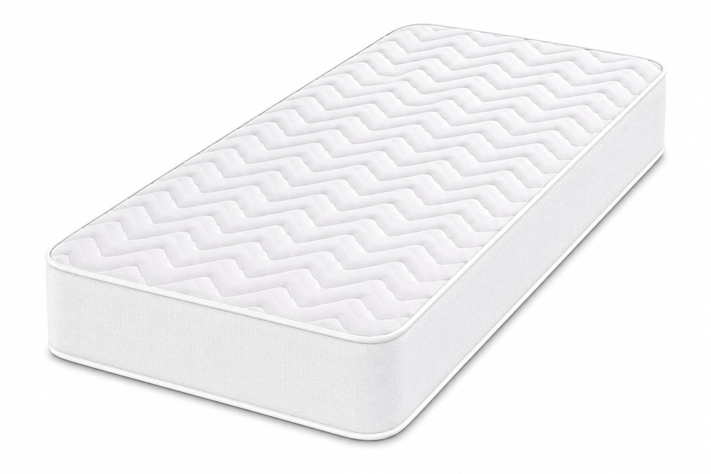 Starlight Beds White Chevron Single Hybrid Mattress