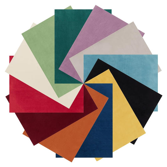 BENECREAT 12PCS 29x20cm Velvet Fabric Assorted Colors Double-Sided Plush Velvet Fabric Sheets Velvet Furnishing Material for DIY Craft Sewing Handmade