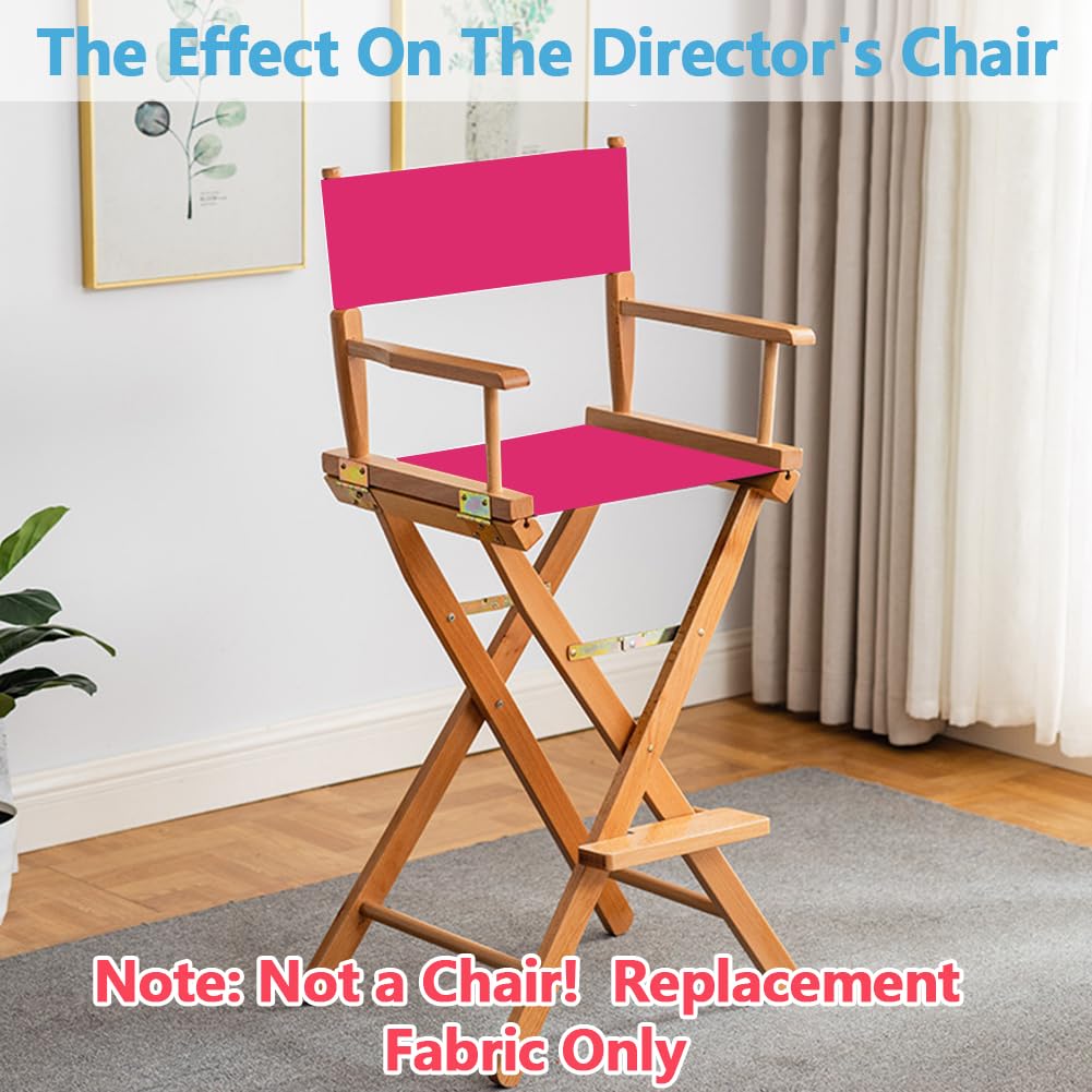 GORGECRAFT 1 Set Director Chair Canvas Replacement with Wood Stick 21x8-16 Inch Medium Violet Red Directors Chairs Cloth Casual Seat Back Covers Kit