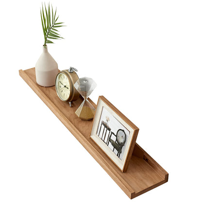 OAKERLAND Solid Wood Floating Shelves, 36 inch Oak Picture Ledge Shelf Wall Mounted, Oak Display Shelf for Home,Office,Bedroom,Living