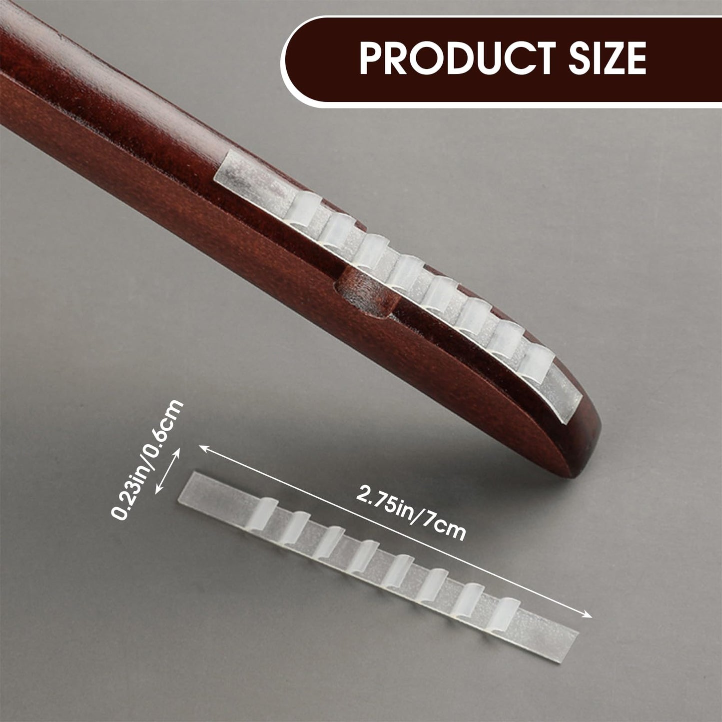 100PCS Non Slip Hanger Grips, Self Adhesive Anti Slip Clothes Hangers Grips, Silicone Clothing Hanger Strips with Fins, for Wood & Plastic Hangers